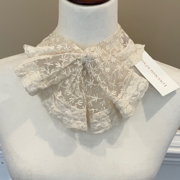 LoveShackFancy Accessories - Vintage Inspired LoveShackFancy Rare Off White Lace Victorian Detachable Collar